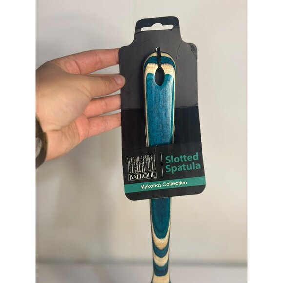 New Baltique Mumbai Layered Birch Wood Slotted Spatula - 12-1/2 Inch - Picture 3 of 5